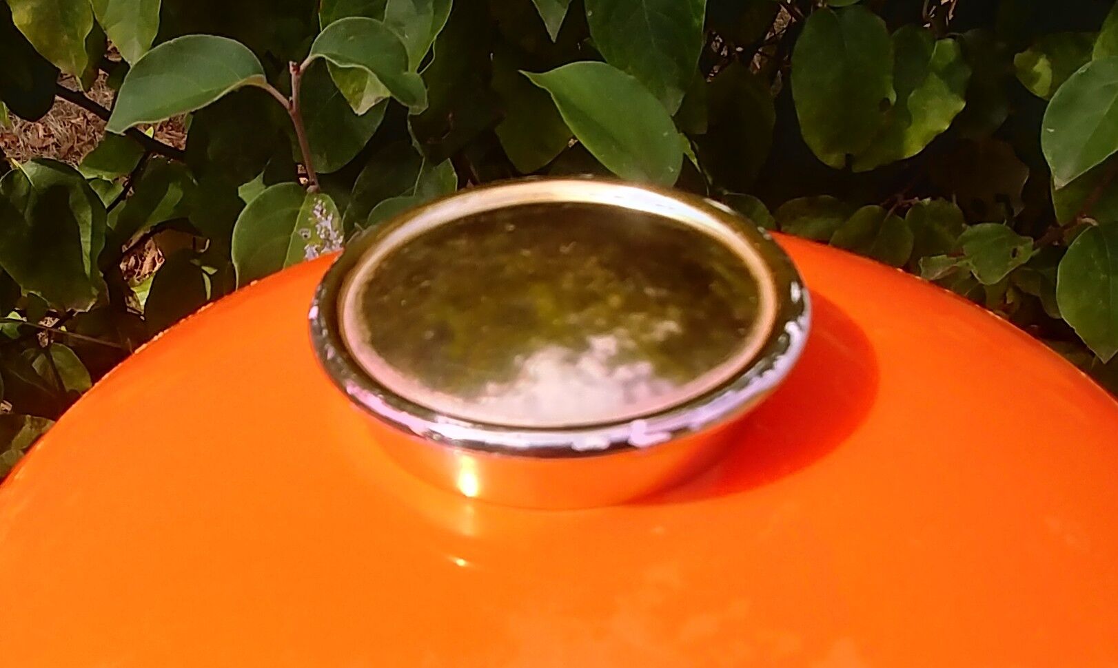Ice bucket shape orange ball advertising "solonia" vintage 70s