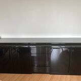 Black lacquered Italian design sideboard