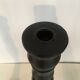 Pair black wood candle holders H52cm