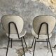 Set of 4 vintage chairs black tubular base 1950