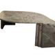Table basse en marbre, forme goutte d'eau vieux rose