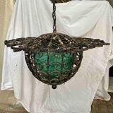 Wrought iron and glass lantern