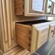 Oak and pine chest of drawers, 1950s.