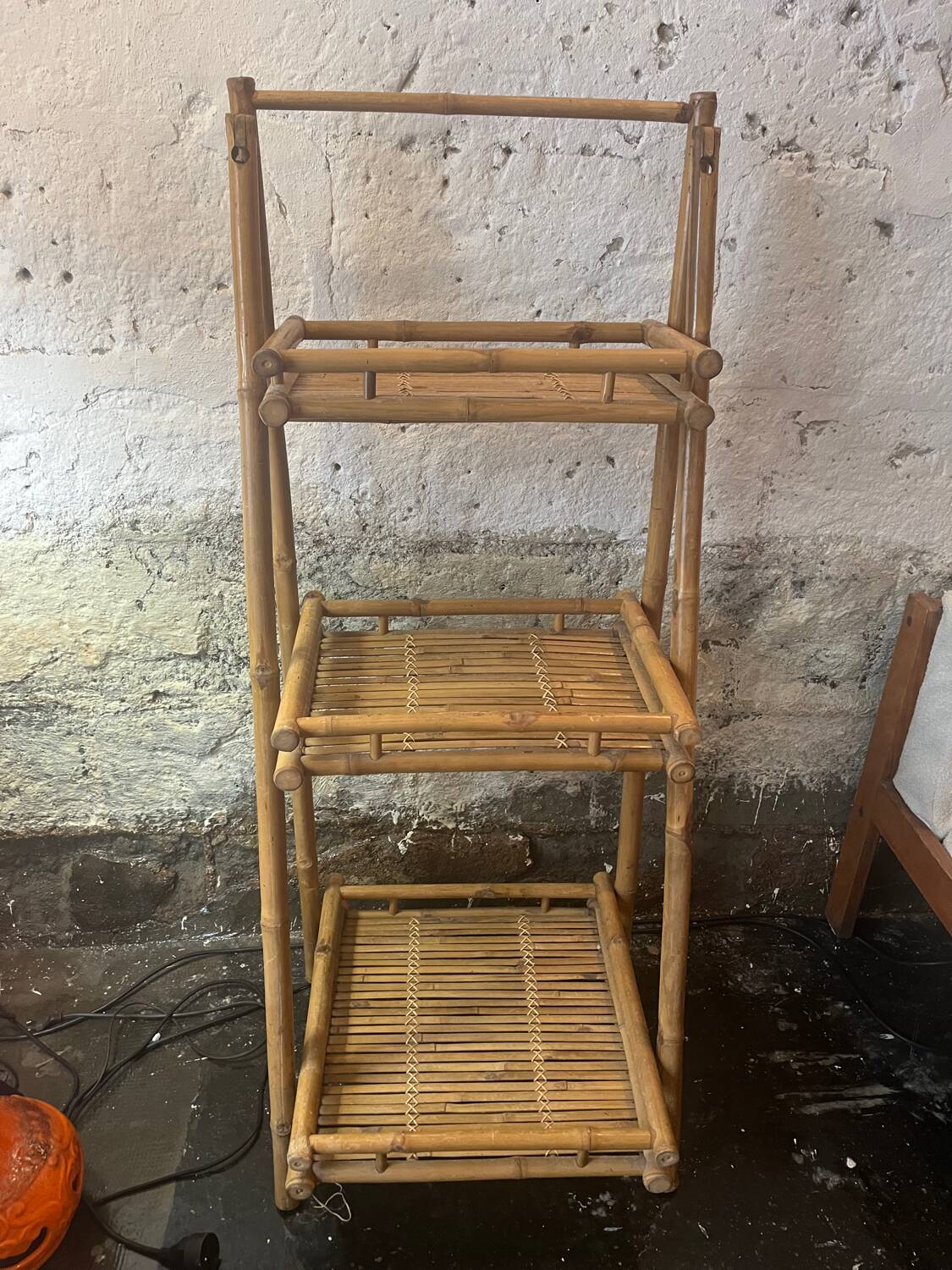 Étagère vintage bambou