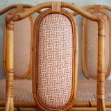 Vintage Italian bamboo chairs, 1980s, set of 8.