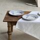 Set of 5 flat plates in earthenware with a lavender floral design H2 D22