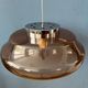 Suspension Space Age UFO en plexiglas orange/marron