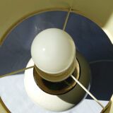 White ceramic lamp cracked effect and silver