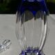 St. Louis BristoL pattern cut crystal liqueur set with blue overlay