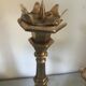 Lot de 3 bougeoirs tripodes en bronze doré