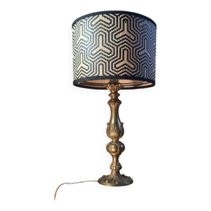 Lampe laiton  1960 neo - abat jour