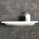 Vintage white porcelain ceramic bathroom wall shelf from the 1950s