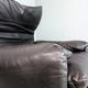 Vico Magistretti Maralunga Black Leather Lounge Chair for Cassina, 1980s