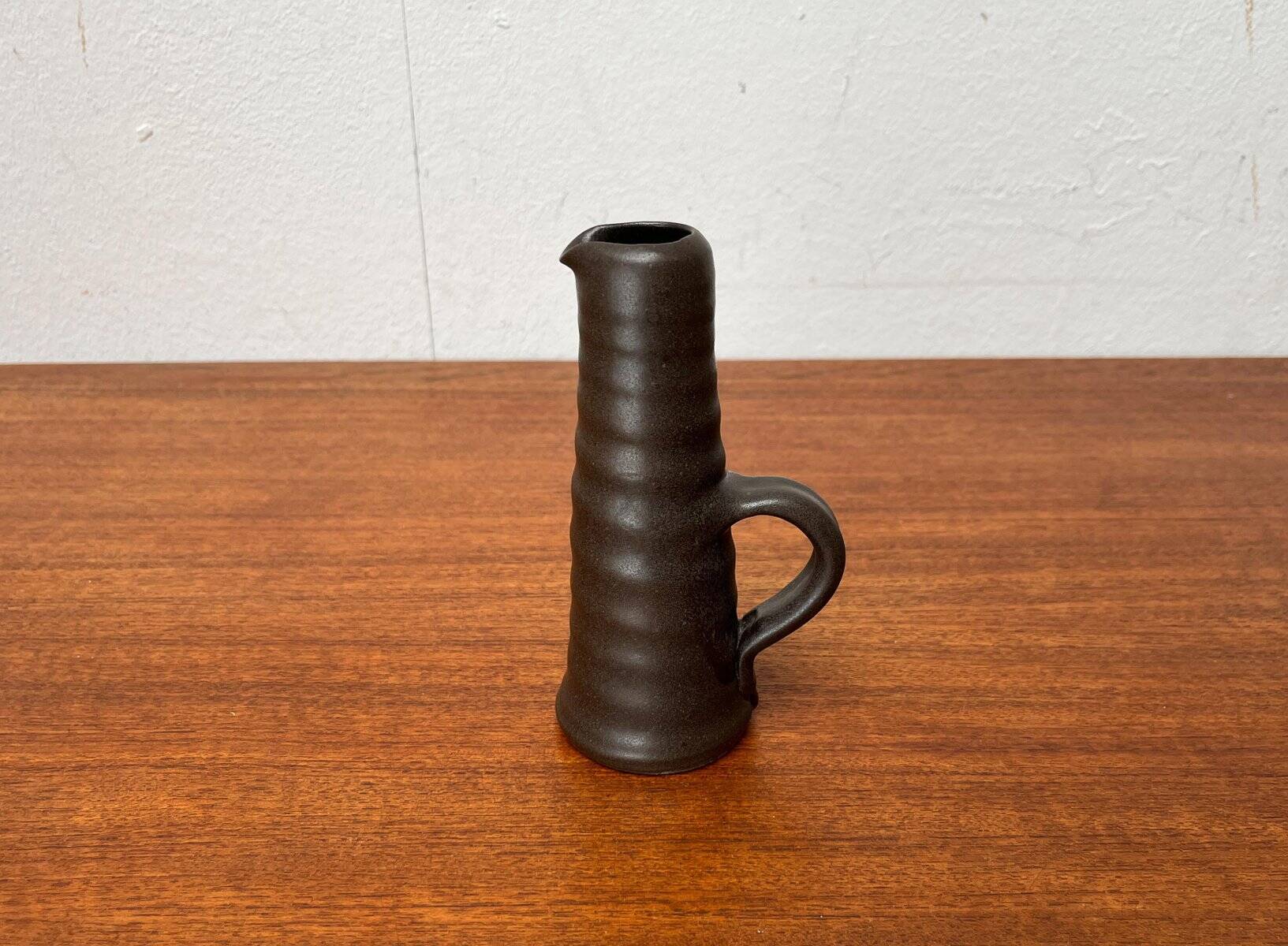 Carafe vase from German studio pottery from the mid-century by Petra, 1960s.