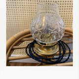 Brass and crystal table lamp