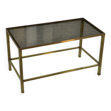 Brass and smoked glass coffee table from the 1950s.