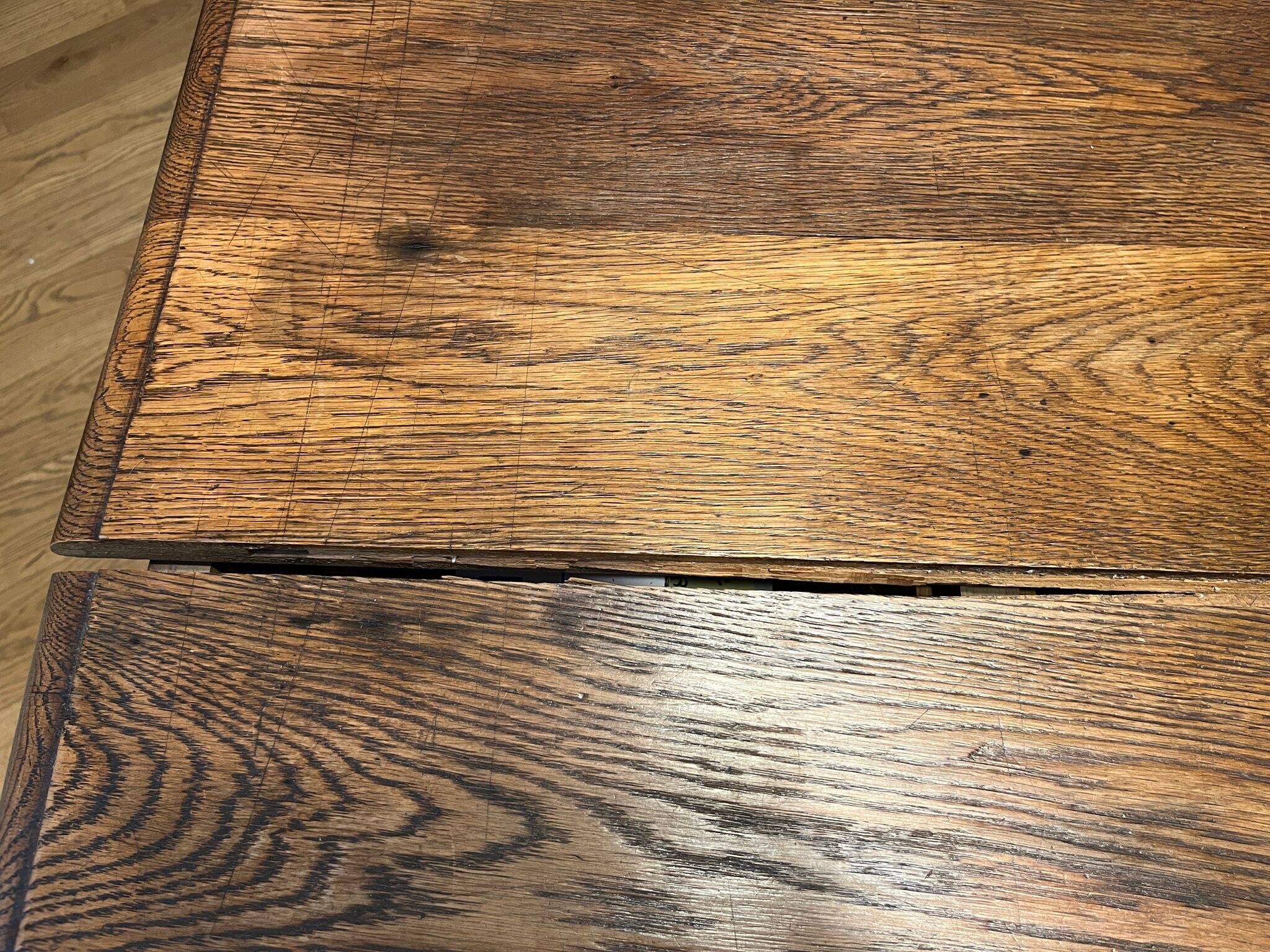 Double-sided oak desk – 19th century – Clichy Carpentry