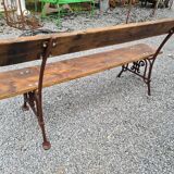 Garden bench in wood and cast iron