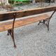 Garden bench in wood and cast iron