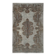 Overdyed Wool Vintage Handmade Carved Rug 172 cm x 273 cm
