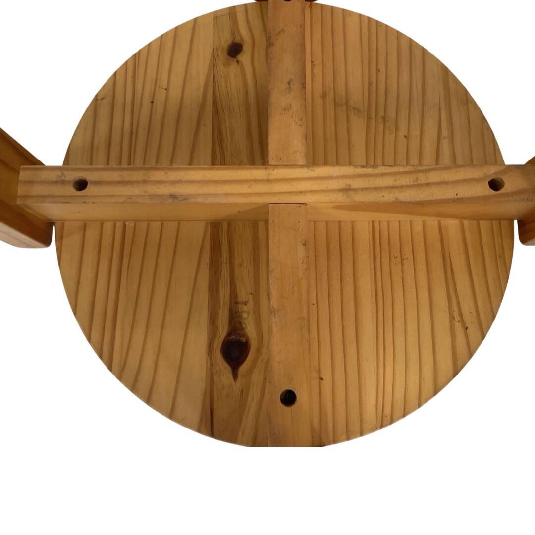 Mid century pinewood stool, minimalistic design  1960s