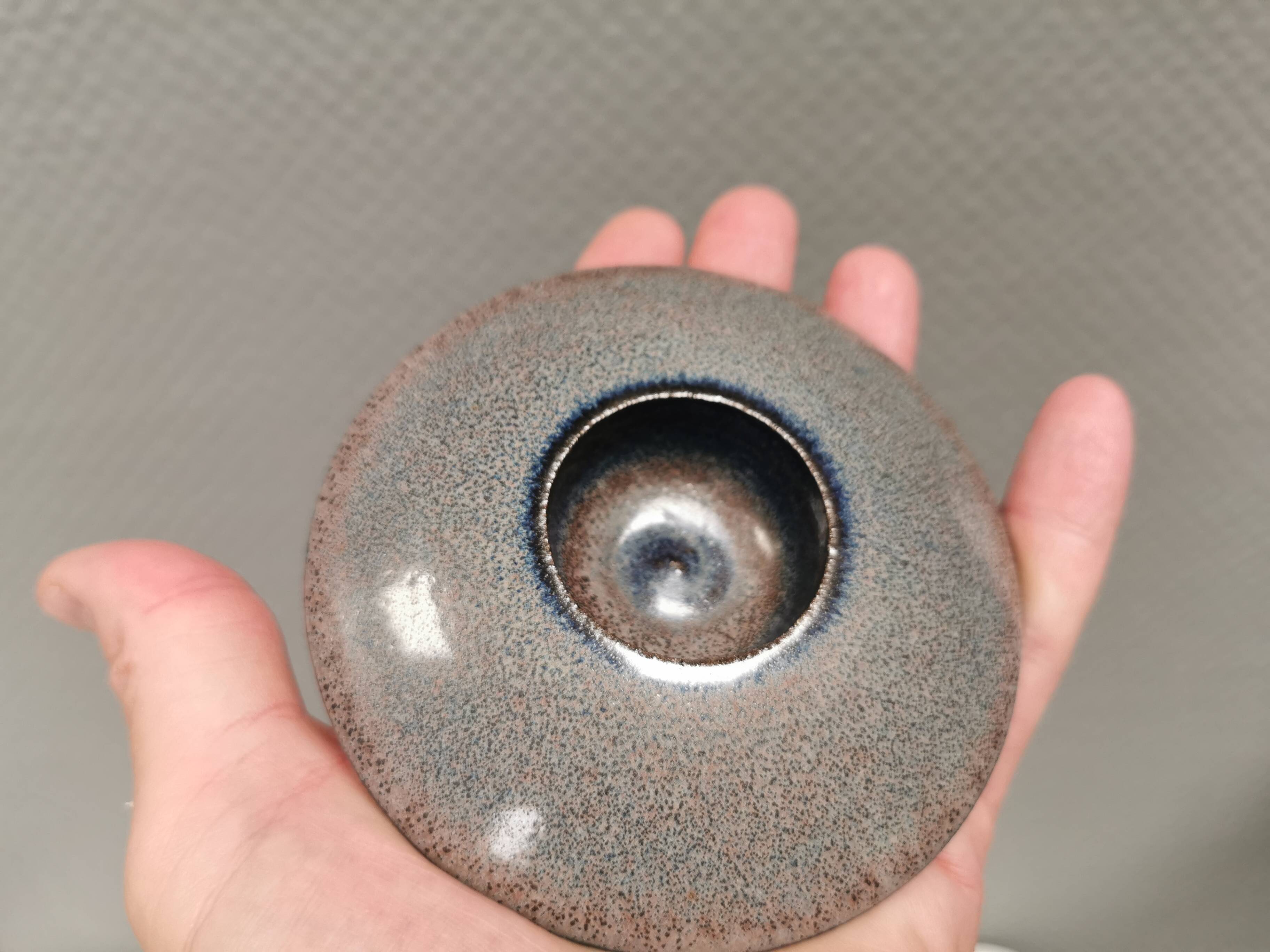 Little ceramic tea-light holder, made by M, Denmark, 1990s