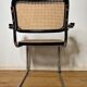 Marcel Breuer armchair, Cesca B64, black and cane, 1960 Italy.