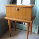 Modernist bedside table from the 1950s with compass legs.