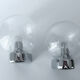 Vintage 70s wall lamps, chrome and bubble glass