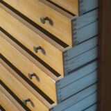 Oregon Pine Chest of Drawers with Brass Handles, 1970s