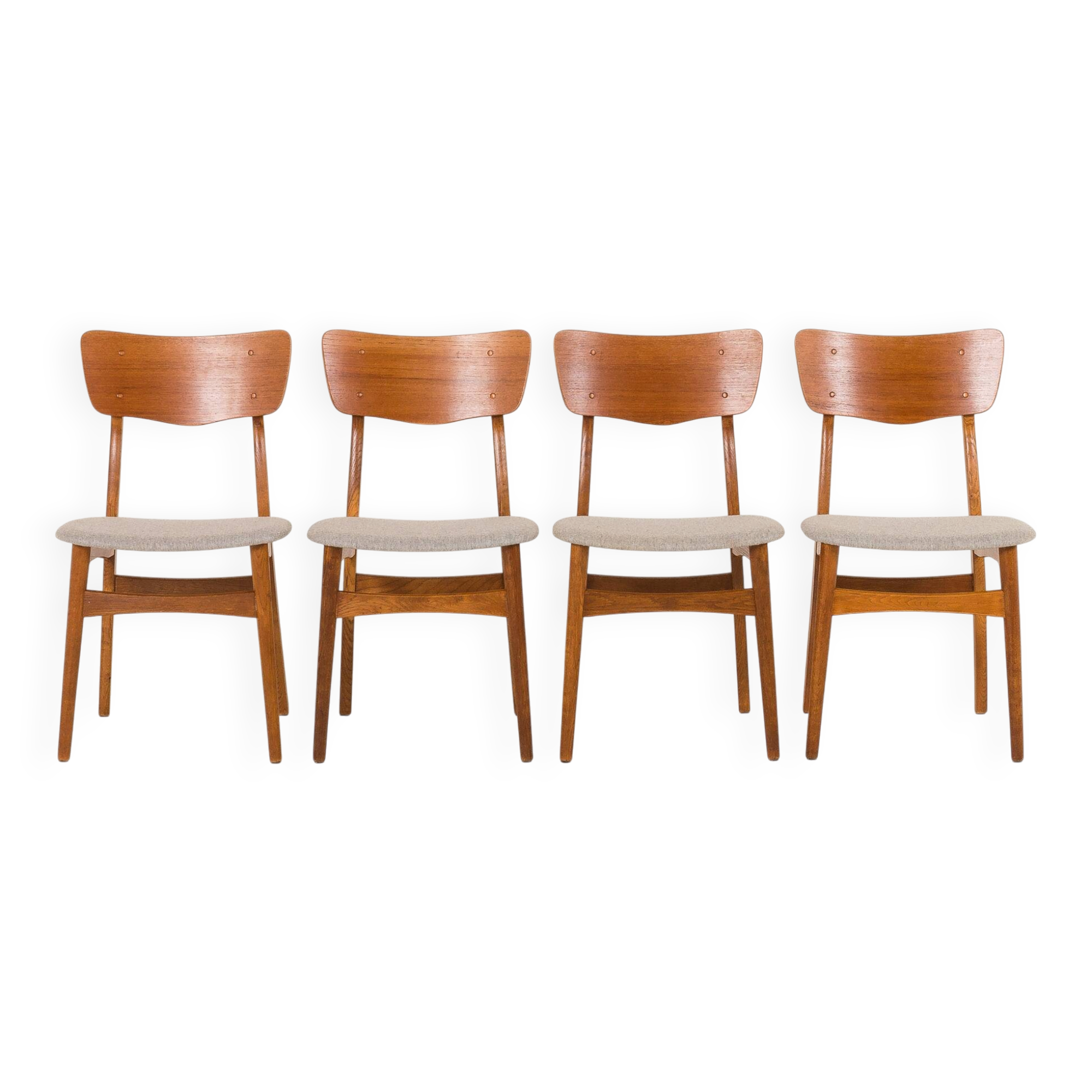 Danish mid century chairs, set of 4, 1960s