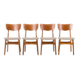 Danish mid century chairs, set of 4, 1960s
