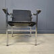LC-1 chair in black ponyskin by Le Corbusier for Cassina 1970s