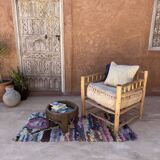 Colorful Boucherouite Moroccan rug - 72 x 154 cm