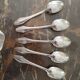 Lot of 5 silver-plated dessert spoons by Ravinet d'Enfer.