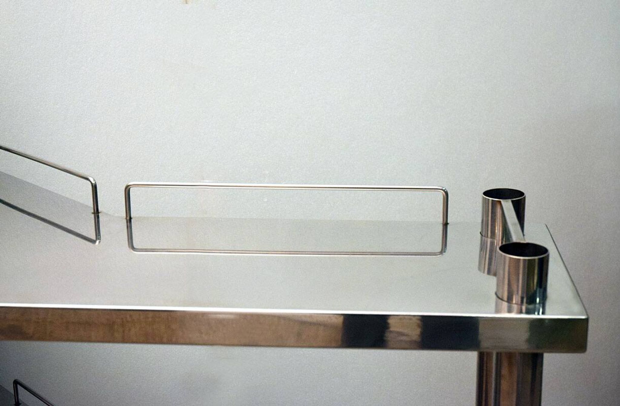 Steel console made in Italy, 1970s