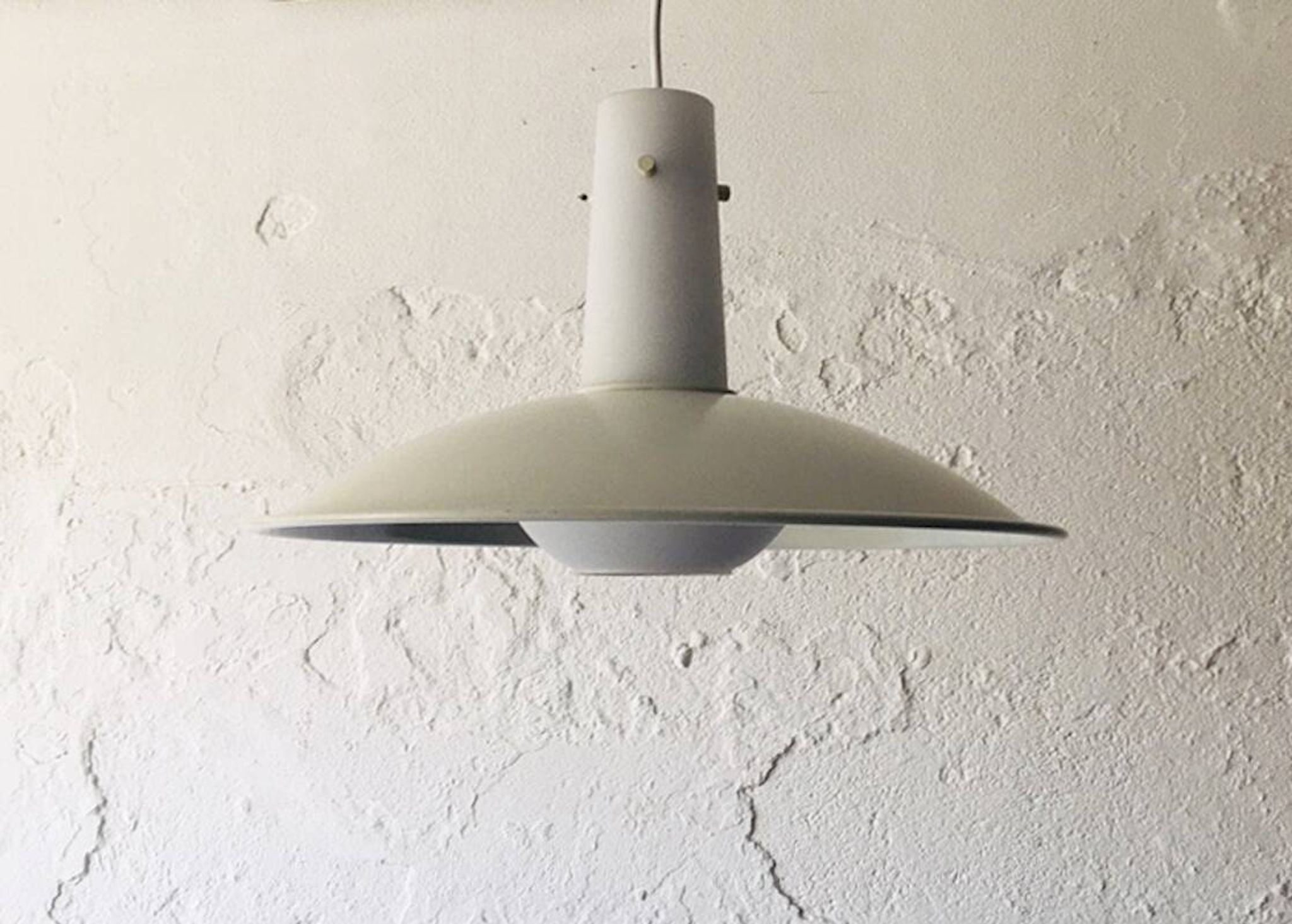 German opaline and metal pendant light, 1960s