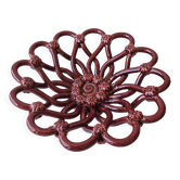 Vintage woven ceramic fruit bowl Barbotine Vallauris Mass style