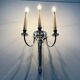 Vintage Italian neoclassical wall sconces in Hollywood Regency style, set of 3.