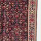 Iranian rug with stylised floral patterns in pink and blue, 155x105.