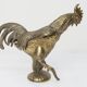 1960 rooster ashtray in spelter signed FC