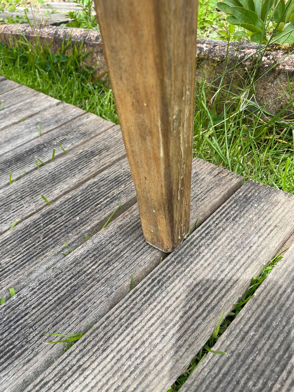 Old light wood farm table