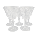 Set of 5 crystal water glasses of Saint Louis Camargue model