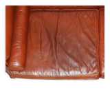 Vintage leather canapé in Art Nouveau style