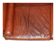 Vintage leather canapé in Art Nouveau style