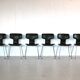 Six chaises « marteau » vintage par Arne Jacobsen pour Fritz Hansen