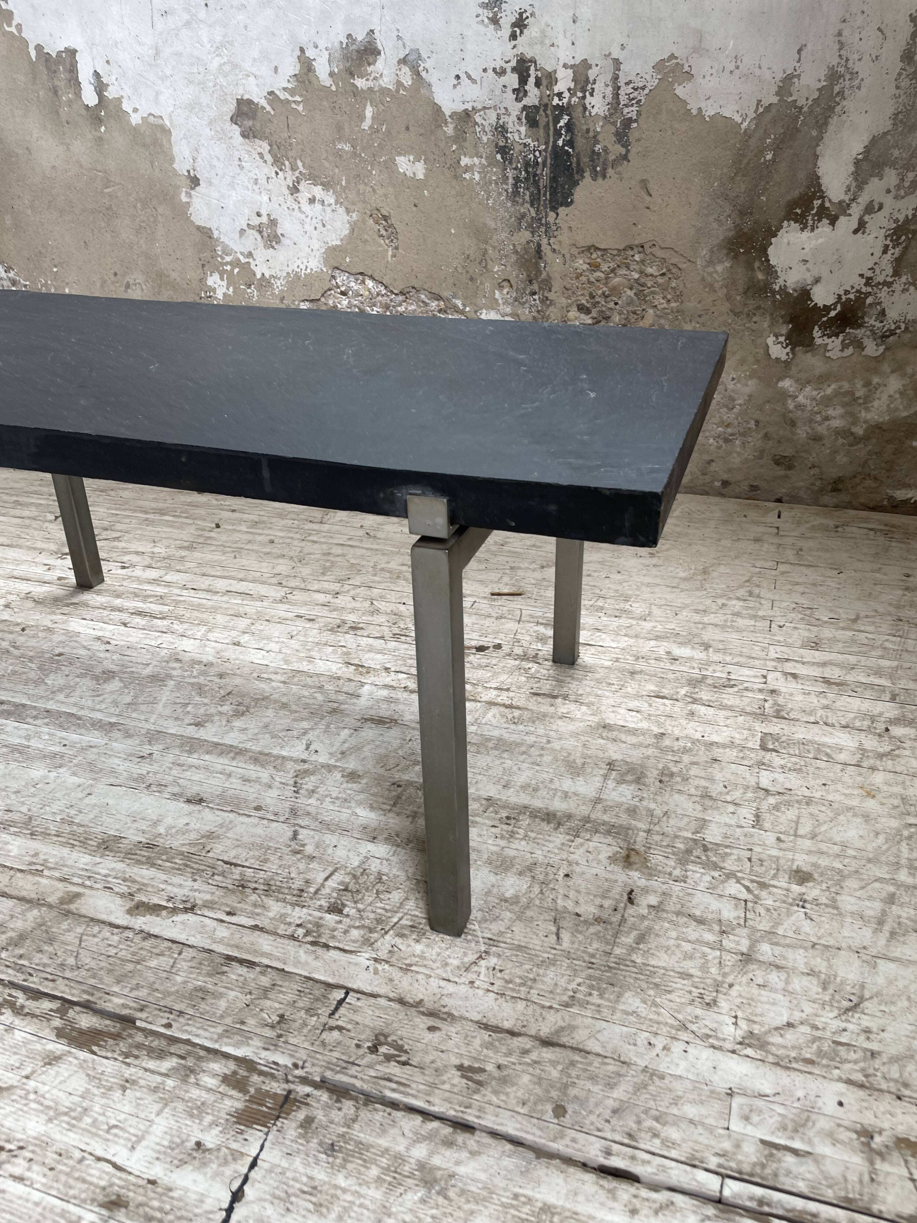 1950s slate coffee table