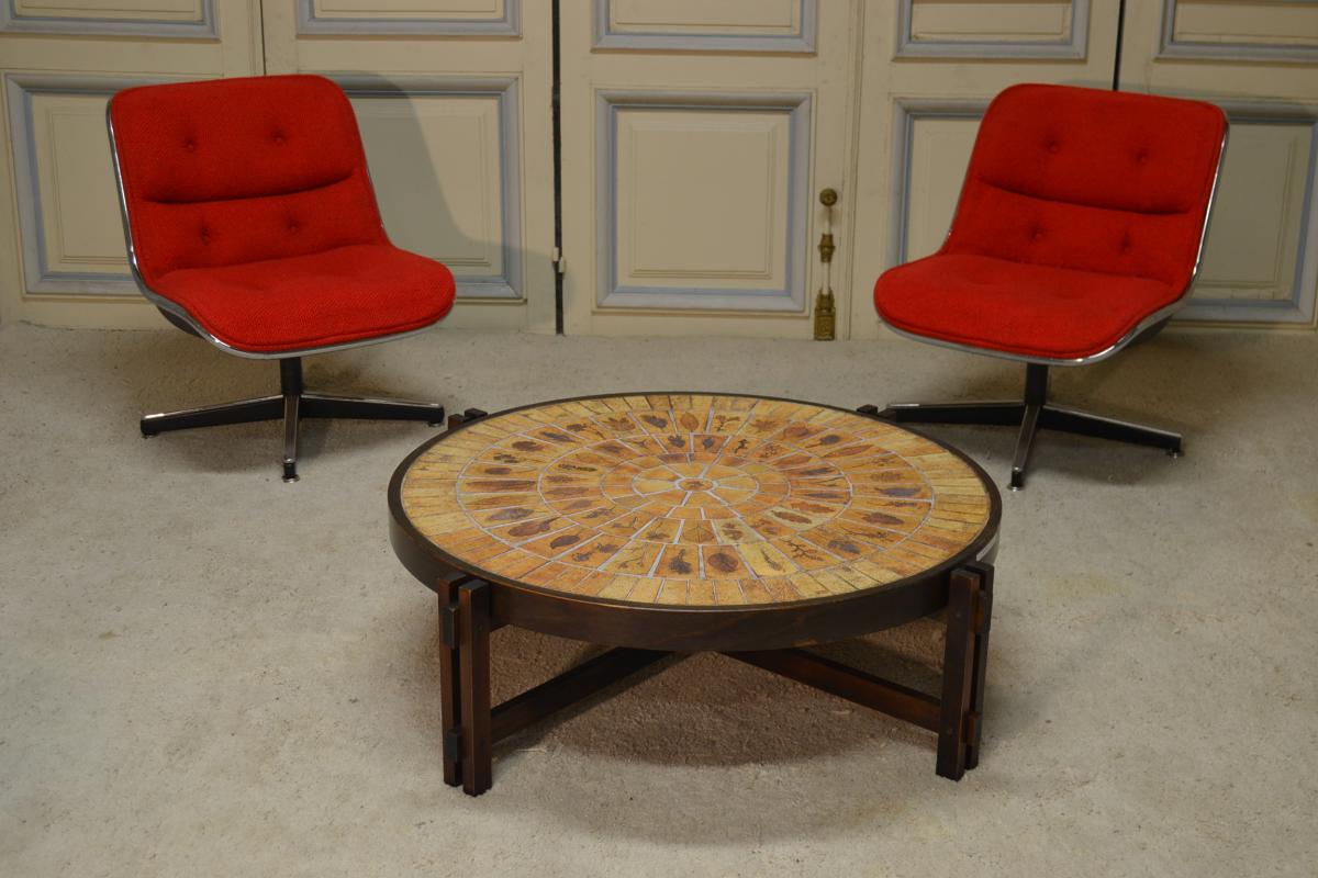 Pair of chairs of Charles Pollock for Knoll