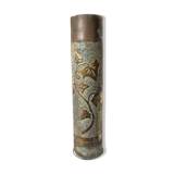 Carved copper vase