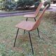 Paire de chaises de salle à manger/empilables en rotin et métal Legler, Suisse, années 1960